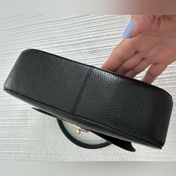 Coach Black Leather Handbag w/ strap. - Picture 11 of 12